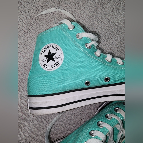 Converse Chuck Taylor's Teal Colored Shoes - Picture 15 of 15